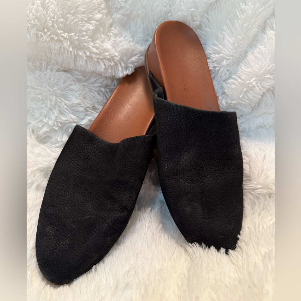 Lucky Brand Black Leather Mules